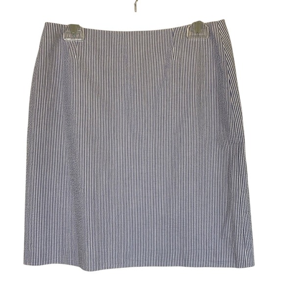 Brooks Brothers Dresses & Skirts - Brooks Brothers Womens Classic Blue White Striped Seersucker Pencil Skirt SZ 10P